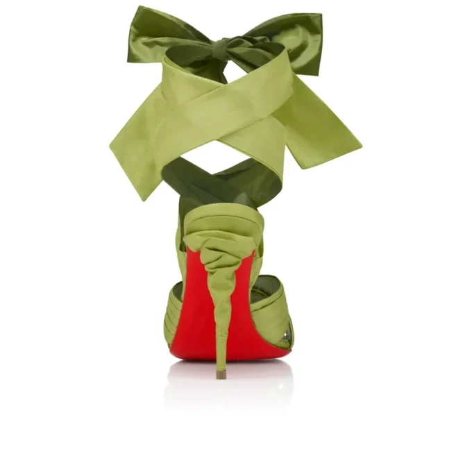 Affabula Lace up – 100 Mm Strappy Sandals – Silk Taffetas – Haiiro – Women