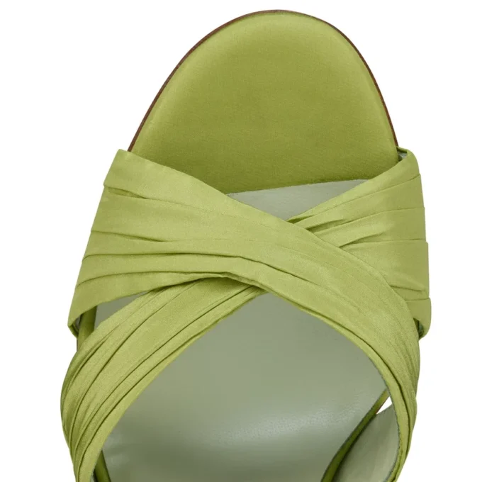 Affabula Lace up – 100 Mm Strappy Sandals – Silk Taffetas – Haiiro – Women