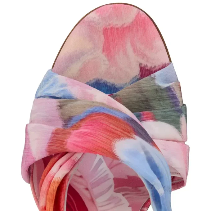 Affabula Mule – 100 Mm Mules – Peonies Printed China Fabric – Multicolor – Women Affabula Mule – 100 Mm Mules – Peonies Printed China Fabric – Multicolor – Women