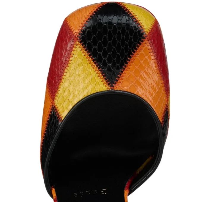 Aquadorcet – 160 Mm Strappy Pumps – Patchwork Watersnake Leather – Palio, Black – Women