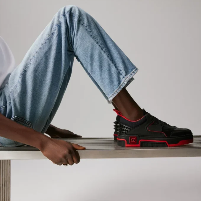 Astroloubi – Sneakers – Calf Leather and Suede – Black – Men