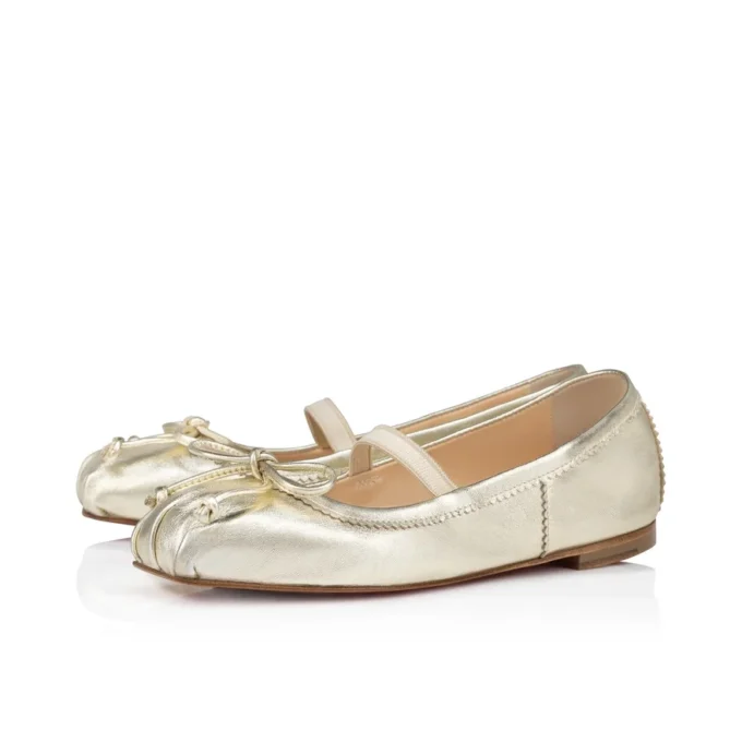 Baballet – Ballerinas – Laminated Nappa Leather – Platine – Kids