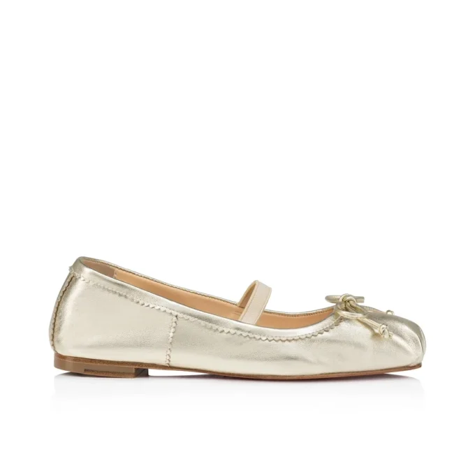 Baballet – Ballerinas – Laminated Nappa Leather – Platine – Kids