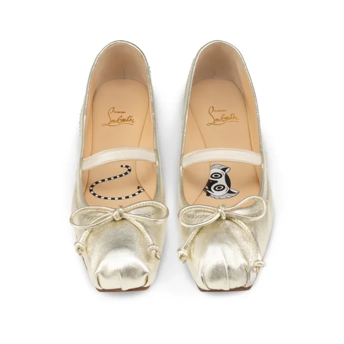 Baballet – Ballerinas – Laminated Nappa Leather – Platine – Kids