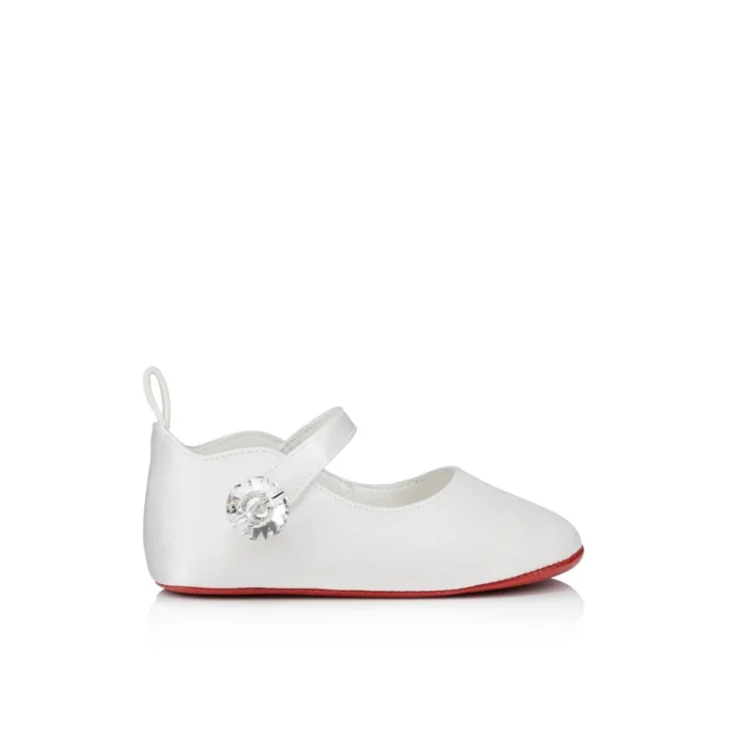 Baby Love Chick Strass – Ballerinas – Crepe Satin and Strass – Bianco – Baby