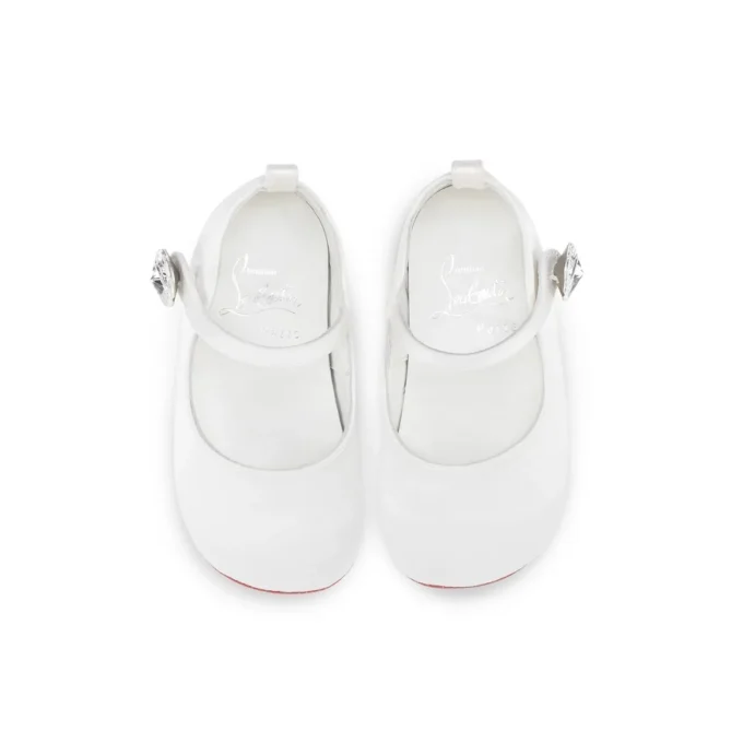 Baby Love Chick Strass – Ballerinas – Crepe Satin and Strass – Bianco – Baby