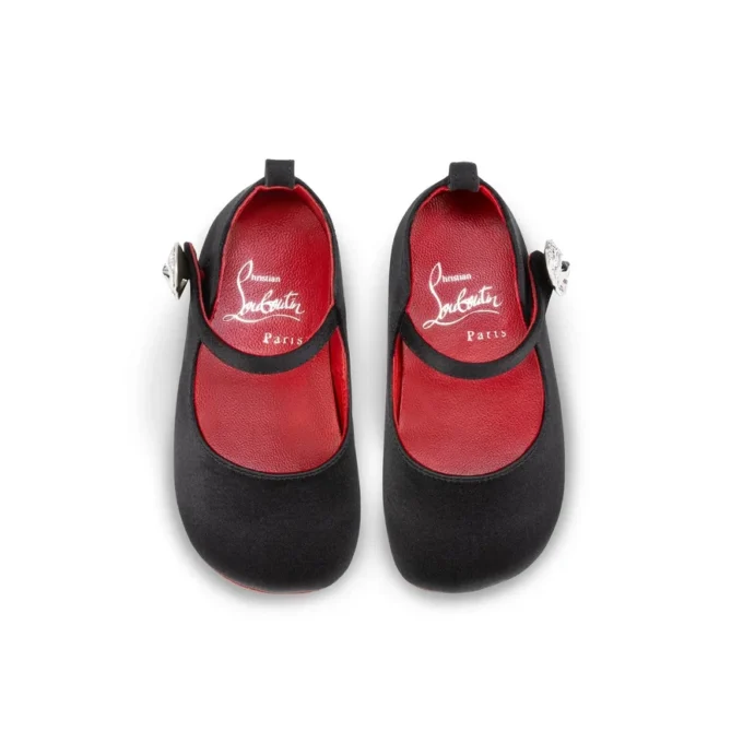 Baby Love Chick Strass – Ballerinas – Crepe Satin and Strass – Black – Baby