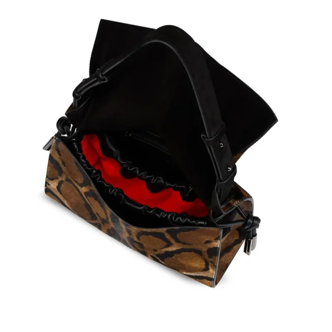 Baggy – Shoulder Bag – ‘Bengali’ Printed Hairy Calf Leather – Brown