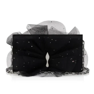 Bettina – Clutch – Crepe Satin – Black