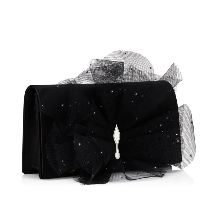 Bettina – Clutch – Crepe Satin – Black