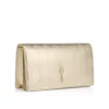 Bettina – Clutch – Diamond-Shaped Laminated Lamb Nappa Leather – Light Platine