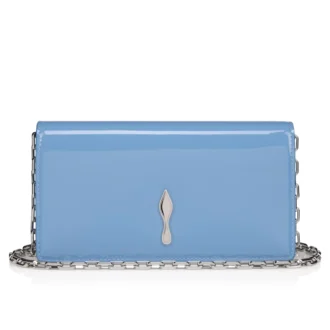 Bettina – Clutch – Patent Calf Leather – Ceruleo