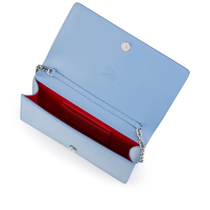 Bettina – Clutch – Patent Calf Leather – Ceruleo