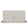 Bettina – Clutch – Suede, Strass and Pearls – Silver
