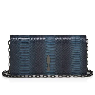 Bettina – Clutch – Watersnake Leather – Black