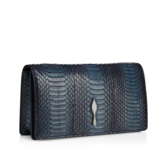 Bettina – Clutch – Watersnake Leather – Black