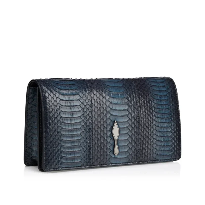 Bettina – Clutch – Watersnake Leather – Black