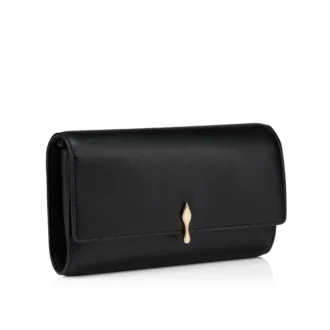 Bettina – Wallet on Chain – Lamb Nappa Leather – Black