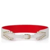 Cabata – Belt – Calf Leather and Spikes – Bianco