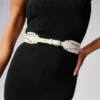 Cabata – Belt – Calf Leather and Spikes – Bianco