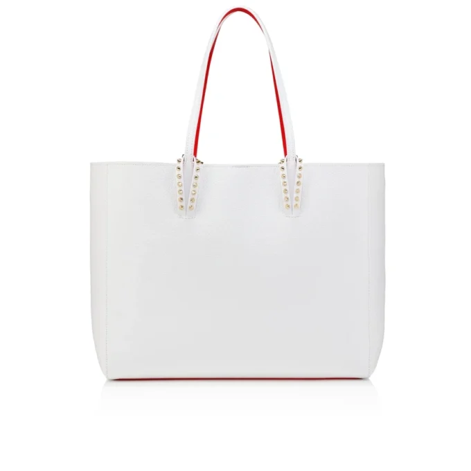 Cabata Large – Tote Bag – Calf Leather and Spikes – Bianco Cabata Large – Tote Bag – Calf Leather and Spikes – Bianco