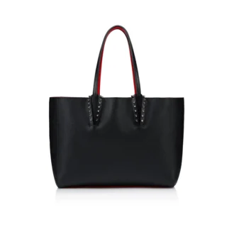 Cabata Small – Tote Bag – Calf Leather and Spikes – Black