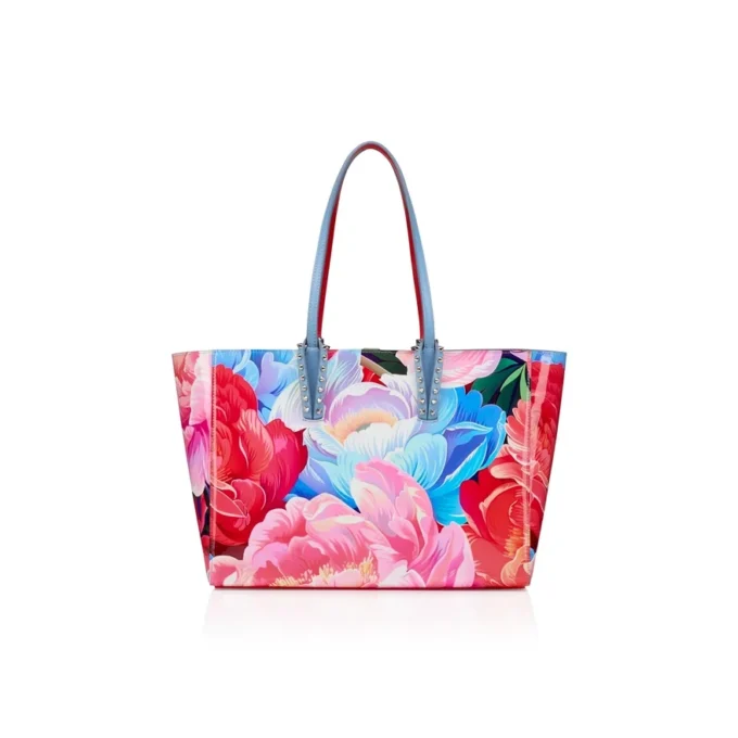 Cabata Small – Tote Bag – Peonies Printed Patent Calf Leather – Multicolor Cabata Small – Tote Bag – Peonies Printed Patent Calf Leather – Multicolor