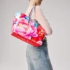 Cabata Small – Tote Bag – Peonies Printed Patent Calf Leather – Multicolor Cabata Small – Tote Bag – Peonies Printed Patent Calf Leather – Multicolor