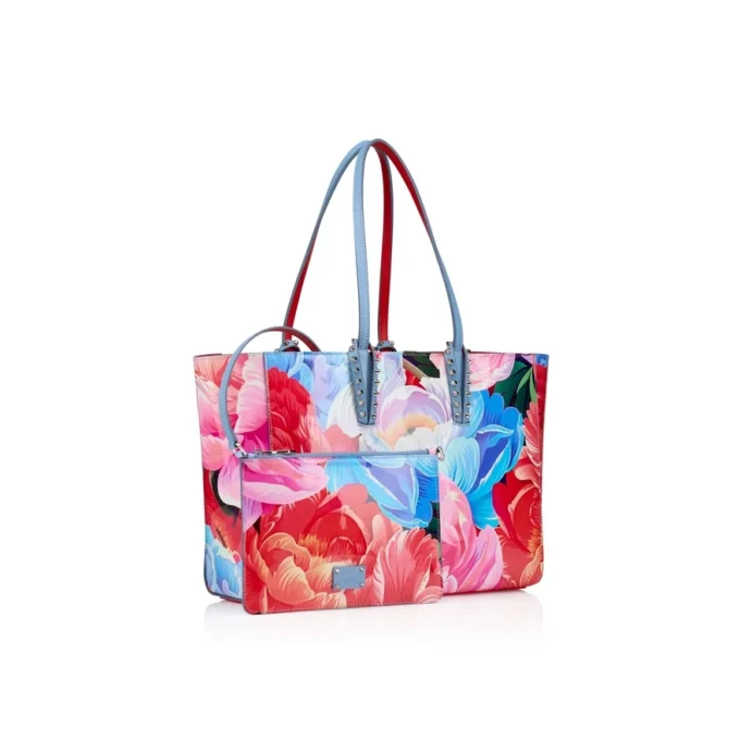 Cabata Small – Tote Bag – Peonies Printed Patent Calf Leather – Multicolor Cabata Small – Tote Bag – Peonies Printed Patent Calf Leather – Multicolor