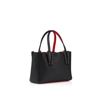 Cabata – Tote Bag – Soft Calf Leather and Spikes – Black