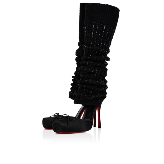 Cassia Annmac – 100 Mm Pumps – Crepe Satin and Mesh – Black – Women Cassia Annmac – 100 Mm Pumps – Crepe Satin and Mesh – Black – Women