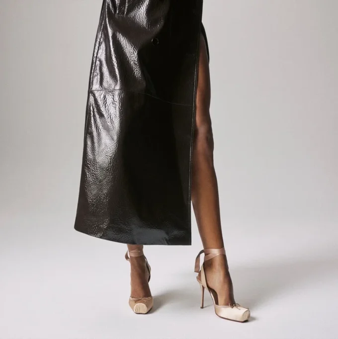 Cassia Lace up – 100 Mm Strappy Pumps – Crepe Satin – Blush – Women