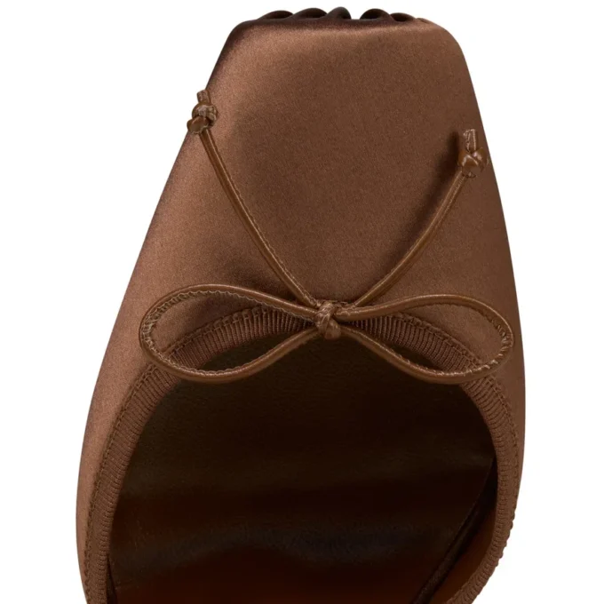 Cassia Lace up – 100 Mm Strappy Pumps – Crepe Satin – Nude 5 – Women