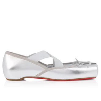 Cassiasticina – Ballerinas – Laminated Lamb Nappa Leather – Silver – Women