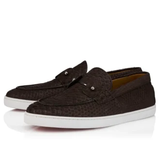 Chambeliboat – Boat Shoes – Python Leather – Cafe – Men Chambeliboat – Boat Shoes – Python Leather – Cafe – Men