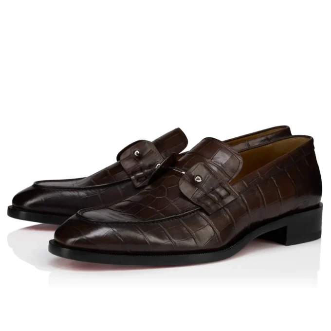 Chambelimoc – Loafers – Crocodile Embossed Patinated Calf Leather – Cosme – Men
