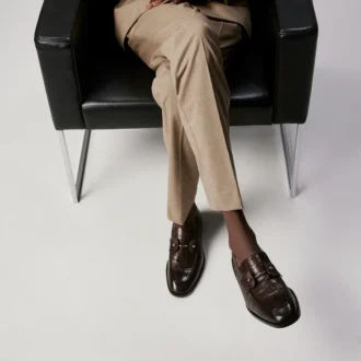 Chambelimoc – Loafers – Crocodile Embossed Patinated Calf Leather – Cosme – Men