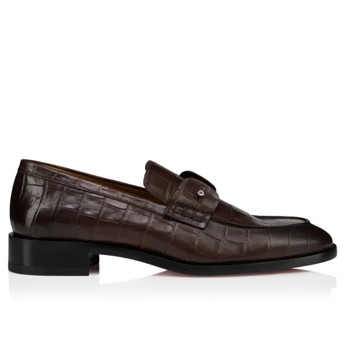 Chambelimoc – Loafers – Crocodile Embossed Patinated Calf Leather – Cosme – Men