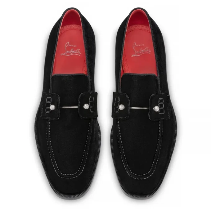 Chambelimoc Night Strass – Loafers – Velvet – Black – Men