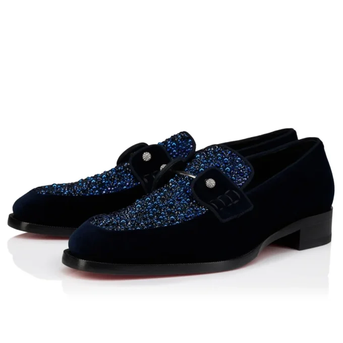 Chambelimoc Perla Night Strass – Loafers – Velvet and Strass – Last Night – Men Chambelimoc Perla Night Strass – Loafers – Velvet and Strass – Last Night – Men