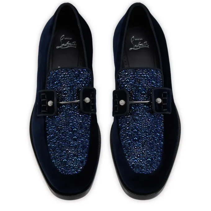 Chambelimoc Perla Night Strass – Loafers – Velvet and Strass – Last Night – Men Chambelimoc Perla Night Strass – Loafers – Velvet and Strass – Last Night – Men