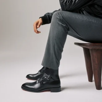 Chambelimonk Boot – Boots – Calf Leather – Black – Men