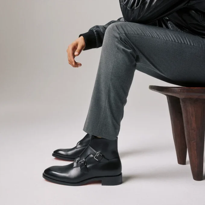 Chambelimonk Boot – Boots – Calf Leather – Black – Men