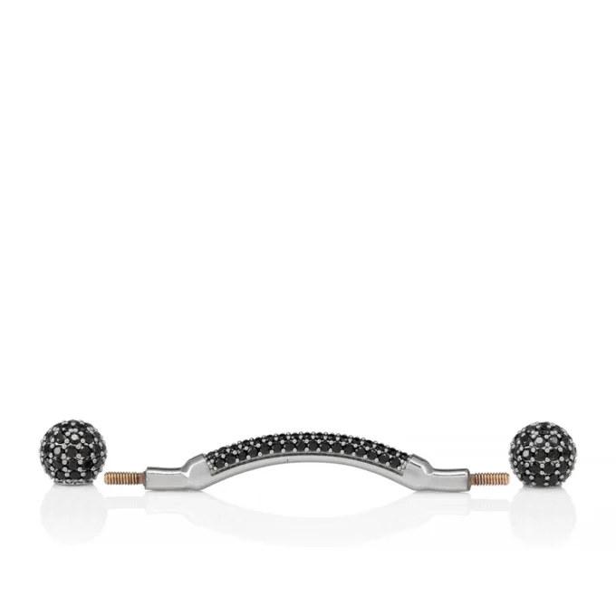 Chambelink Strass – Shoe Jewelry – Metal and Strass – Black Gun