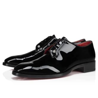 Chambeliss Night Strass – Derbies – Patent Calf Leather and Piercing – Black – Men