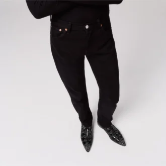 Circus Booty Perla – Boots – Suede Leather and Strass, Patent Calf Leather – Black – Men