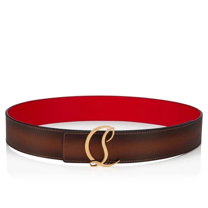 Cl Logo – Belt – Patinated Calf Leather – Havane