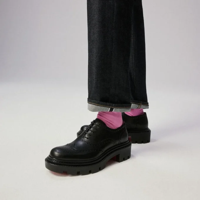 College – Oxfords – Waxed Calf Leather – Black – Men College – Oxfords – Waxed Calf Leather – Black – Men