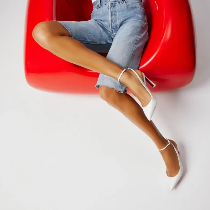 Condora Strap – 85Mm Strappy Pumps – Nappa Leather – Bianco – Women Condora Strap – 85Mm Strappy Pumps – Nappa Leather – Bianco – Women