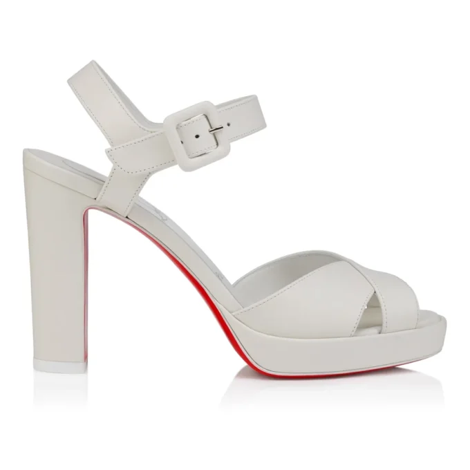 Cora – 100 Mm Sandals – Lamb Nappa Leather – Bianco – Women